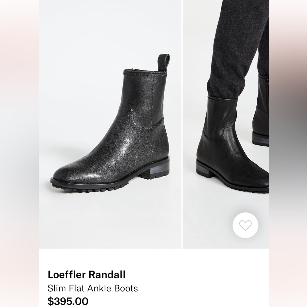 Loeffler Randall Slim Flat Ankle Boots, Size 7